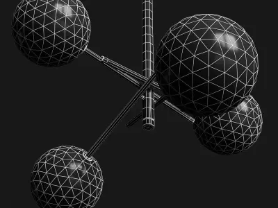 Chandelier Gallotti and Radice Bolle 4 lights 3D model