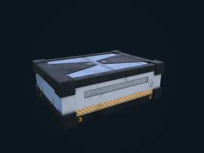 Sci-Fi Crate 02 Low-poly 3D model