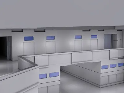 Sci Fi Interior 3D model 76