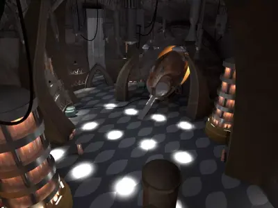 Star Wars - Dookus secret hangar Low-poly 3D model