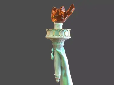 Statue Of Liberty Hand Free 3D model