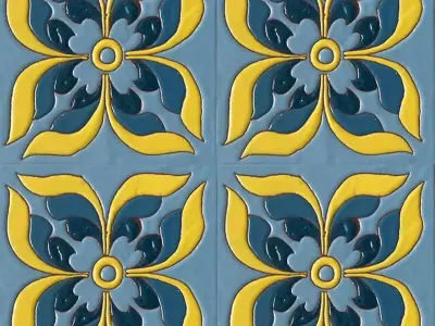 Relief Talavera Ceramic Tile Texture  Texture