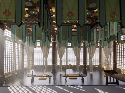 Antique Front Hall 3D model