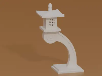 Asian Stone Lantern 1 Low-poly 3D model