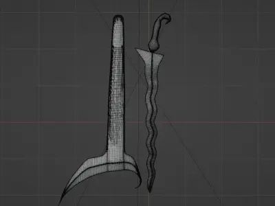 Keris Traditional 3D model