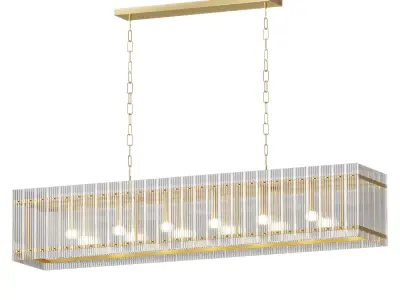 San Marco Rectangular Chandelier 54 3D model
