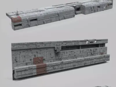 Sci-Fi architecture Elements collection 8 3D model