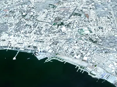 Cityscape Baku Azerbaijan 3D model