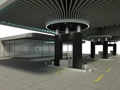 Gas Station 2 3D model