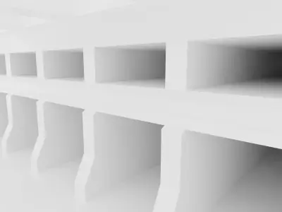 Concept space interior empty room 1 Low-poly 3D model
