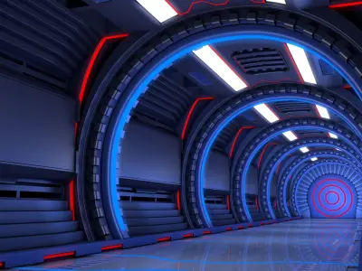 Sci Fi Corridor 3D model 103