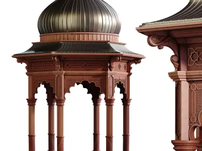 morrocon gazebo 937 Low-poly 3D model