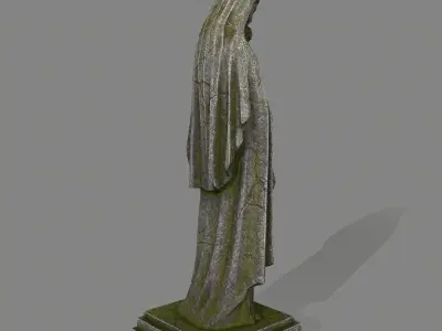 Woman Statue  Low-poly 3D model