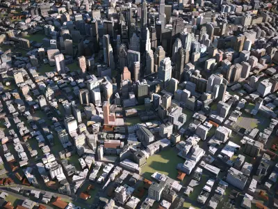 City 38 Low-poly 3D model