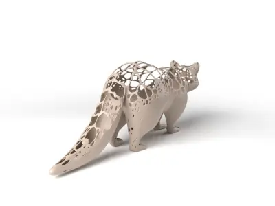 Raccoon Dust Voronoi Low-poly 3D model