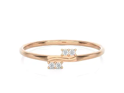 Light Minimalist Diamond Ring 3D print model