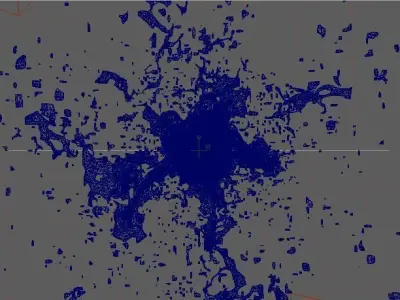 WaterFX background with light shining 3D model