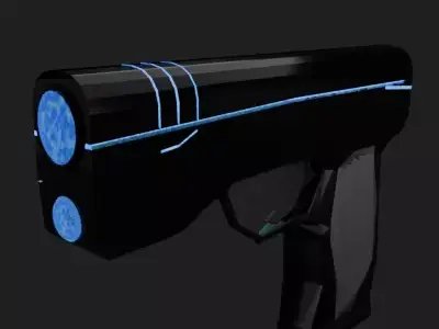 Futuristic Energy Pistol  Sci Fi Handgun 3D Model Low-poly 3D model