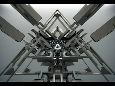 Abstract Core Sci-Fi motion design 3D model