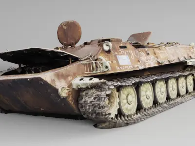 MT-LB multi-purpose towing vehicle amphibious tracked armored  3D model