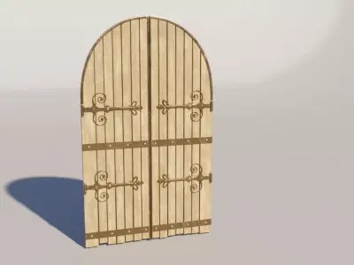 Medieval Fantasy Door 3D model
