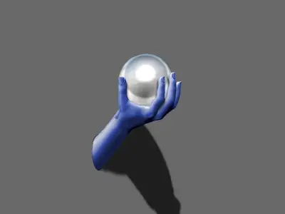 Modern Creative Hand Hold Ball Wall lamp 3D print model