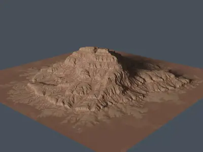 Eroded Mountain 3D model