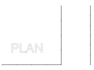 Glass Railing  with corner type Parametric Revit family Volume02 3D model