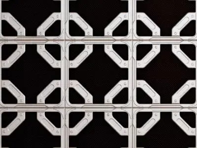 White Var Metal Iron Guard PBR Seamless Texture