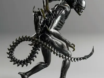 XenoMorph alien Creature -Non animated 3D model