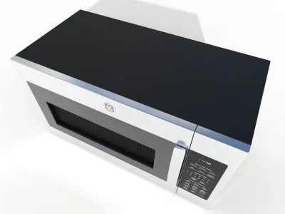GE Over-the-Range Sensor Microwave Oven 3d Model Stainless Steel 3D model