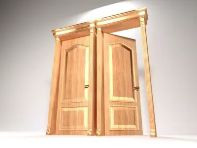 CLASSIC DOOR 3D MAX 2017 VRAY RENDER2 3D model