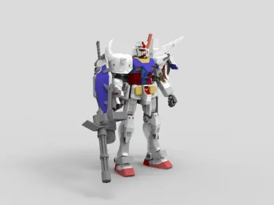 Gundam RX-78 Custom Gutling 3D model
