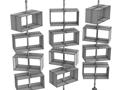 Domino Column Bookcase 3D model