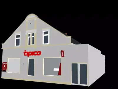 Tipico shop agency lowpoly 3d model Low-poly 3D model