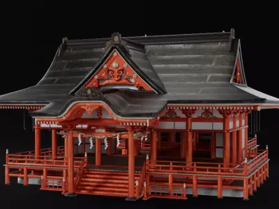 Shinto Shrine 3D model