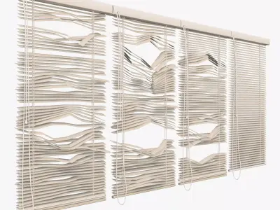 Abandoned Window Blinds M1 3D model
