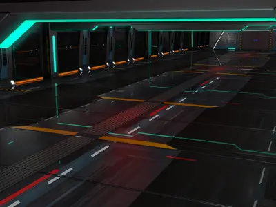 Sci Fi Interior 3D model