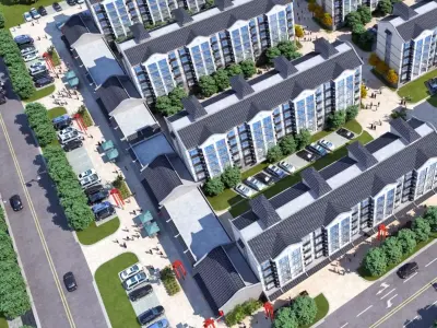 Modern Mid-Rise Residential Community 3D model