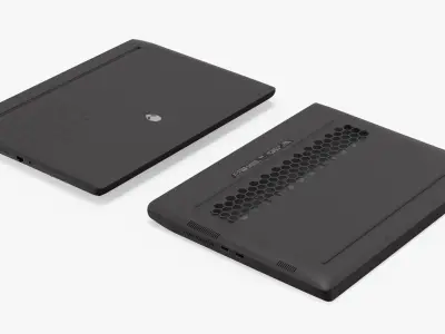  Dell Gaming Laptop Chassis with Open Internal Components Black 