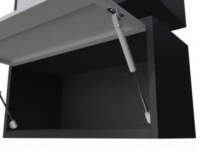 Metal Garage Wall Storage Shelves with Lock 3D model