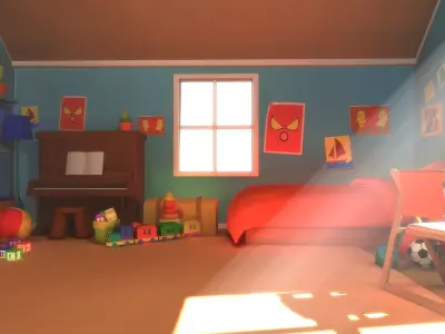 Asset - Cartoons - Background - 04 3D Model Pack