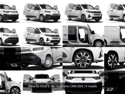 Stellantis Small E Van HQ Interior LWB 2024 3D Model Pack