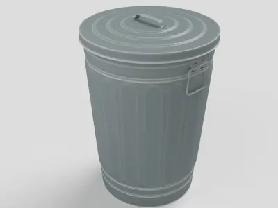 trash can garbage bag 3D model
