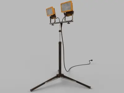  Industrial light Low-poly 3D model