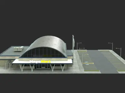 American Supermarket  Low-poly 3D model