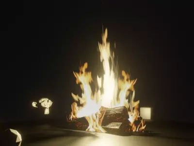 Animated Fire 3D model
