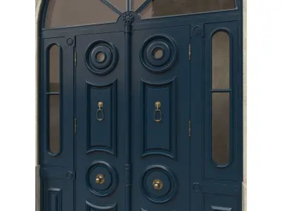 Entrance classic door 43 3D model