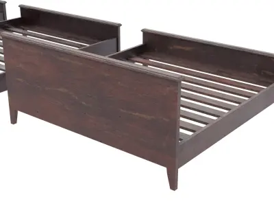 Bed Frame Low-poly 3D model