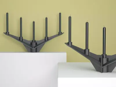 Paxton candle holder with cones 3D model